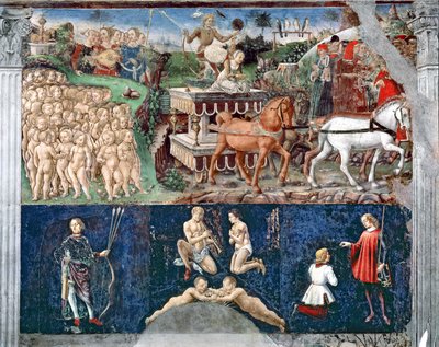 The Month of May: Triumph of Apollo and the Zodiac by Francesco del Cossa